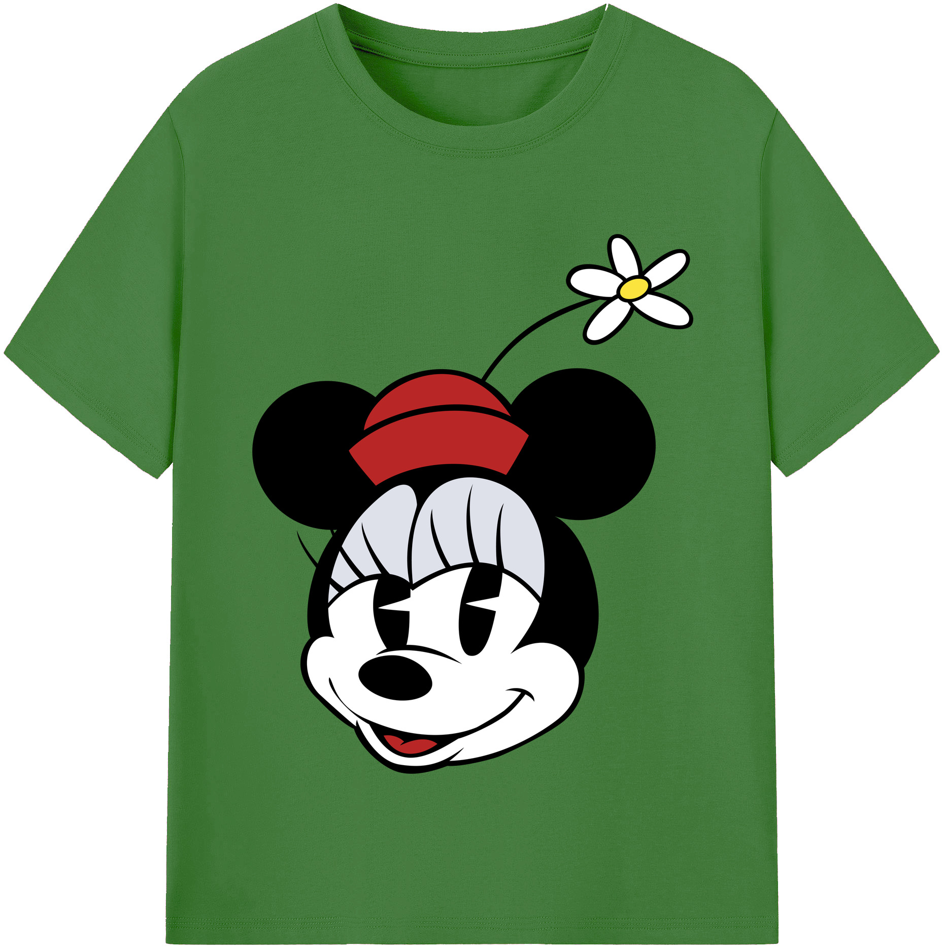 （画像用） ミッキーマウス Mickey Mouse レディースカジュアルプリントTシャツ（綿100％）
